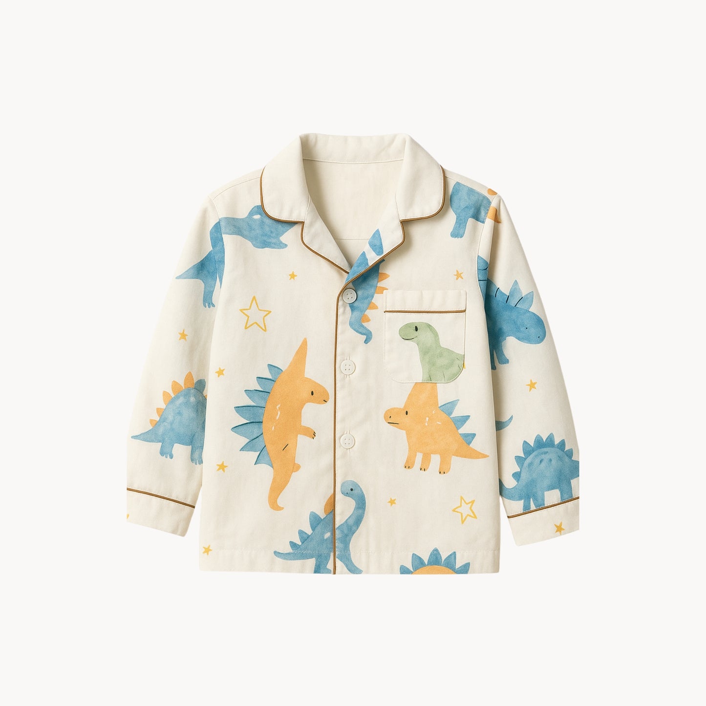 Kids Dinosaur Print Cotton Nightwear Pajama Set