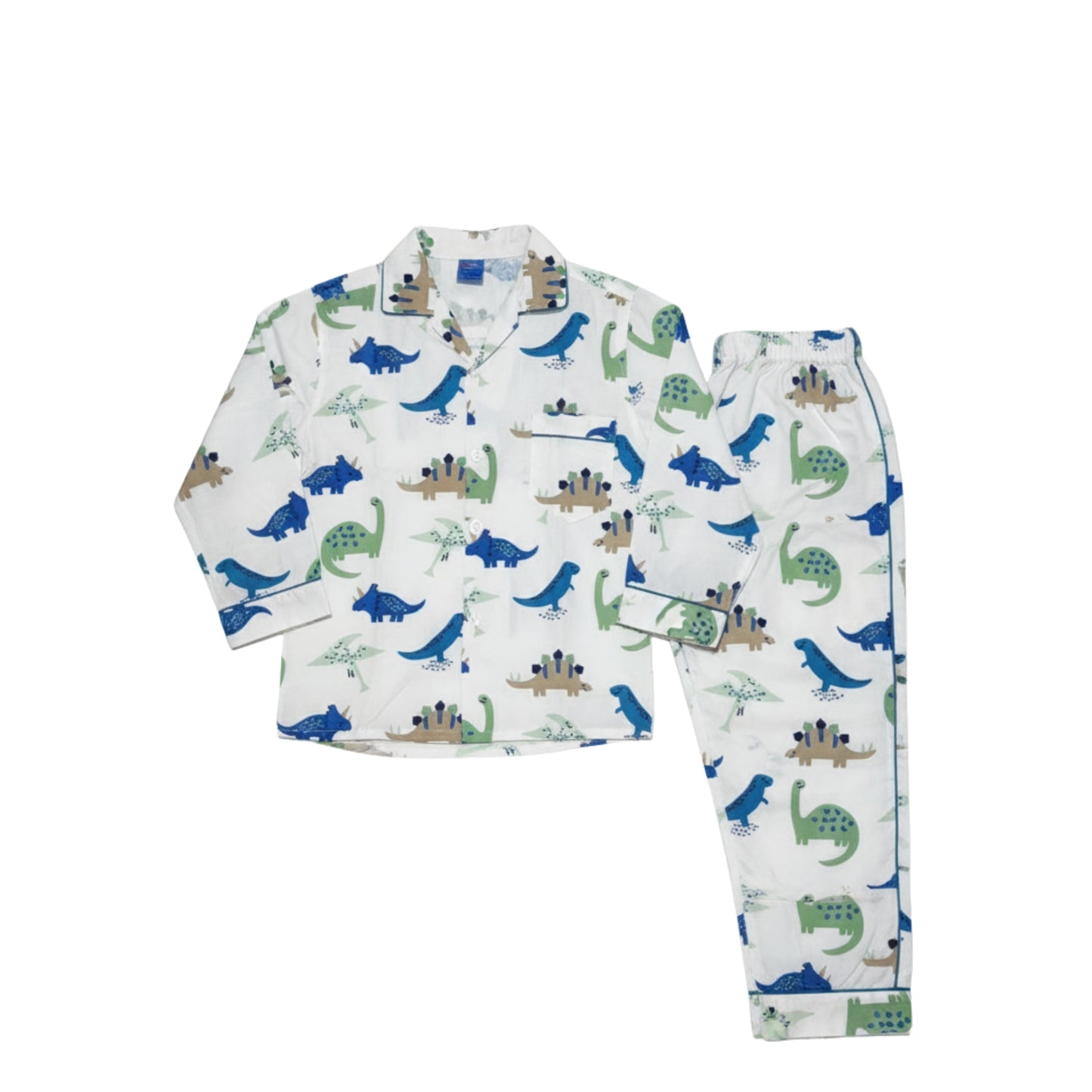 Dino Dreams Kids Night Suit – Unisex Cotton Pajama Set